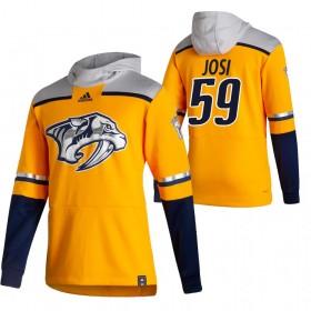 Nashville Predators Roman Josi 59 2020-2021 Reverse Retro Pullover Hooded Sweatshirt - Herre